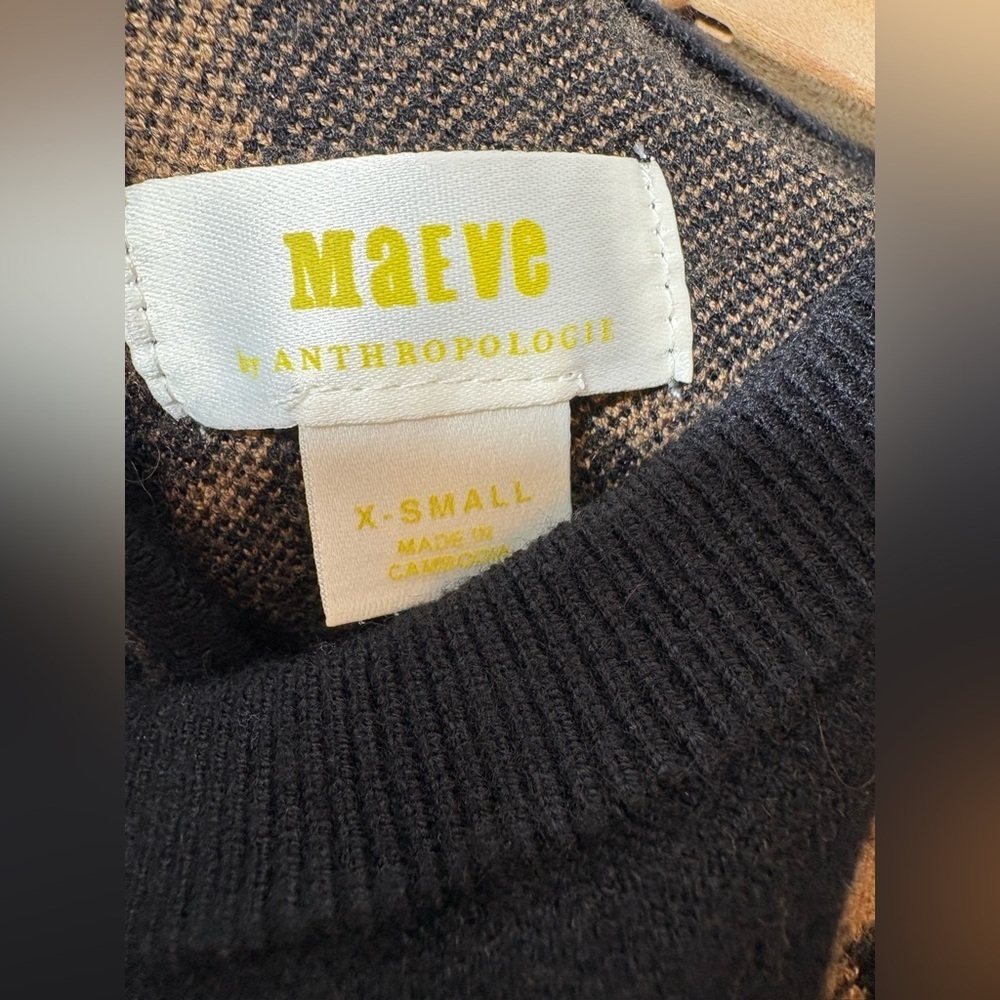 Anthropologie Maeve Harmon Jacquard Sweater Sz XS Dog Print - Picture 8 of 10